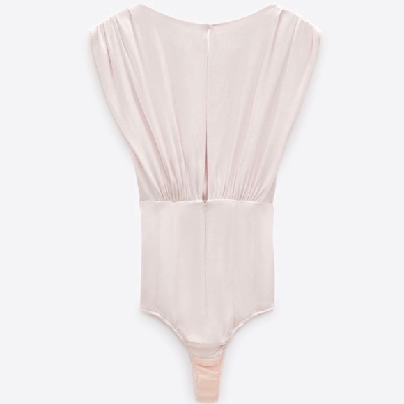ZARA PINK SATIN BODYSUIT NWT - Picture 5 of 5